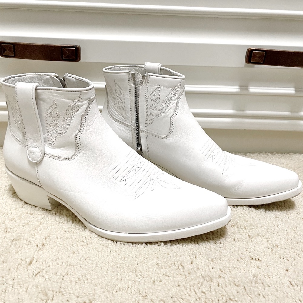 Anine Bing White Axel Boots